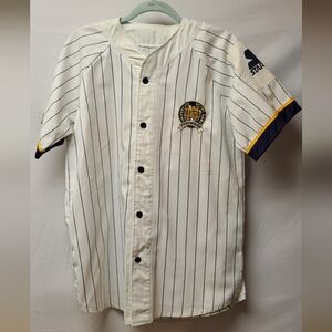 Mens Vintage Starter University Notre Dame Burron Front Striped Jersey Size M